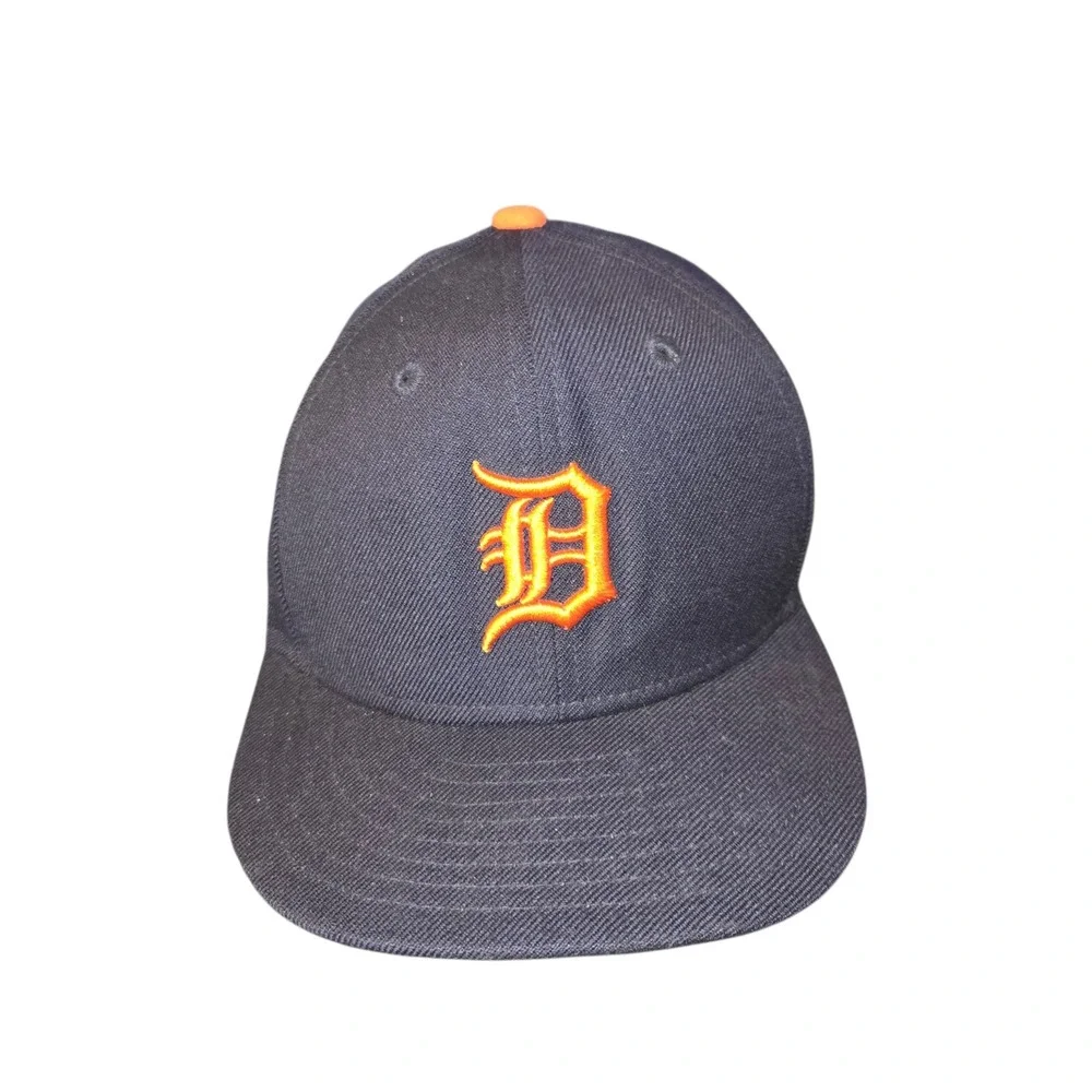 New Era 59FIFTY Fitted Hat Kids 6 3/8 Navy Blue Detroit Tigers MLB Wool Cap